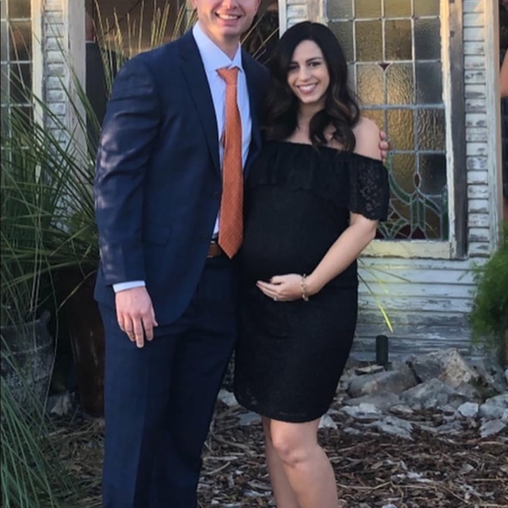 Black lace off the shoulder maternity dress. Only worn once.